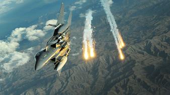 Jet firing missiles wallpaper
