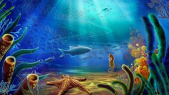 Ocean life abstract wallpaper