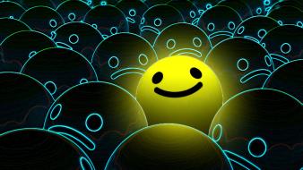 Smiley faces 3d wallpaper