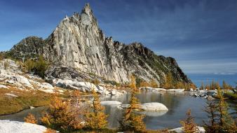 Washington state blue gray lakes landscapes wallpaper