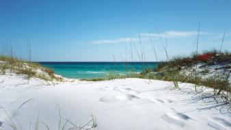 White beach sand wallpaper