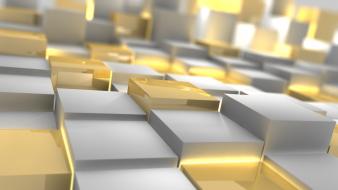 3d abstract blocks cubes digital art wallpaper