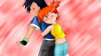 Ash ketchum misty (pokemon) pokemon friendship love wallpaper