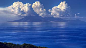 Blue landscapes nature ocean wallpaper
