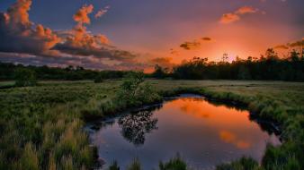 Clouds lakes landscapes nature wallpaper