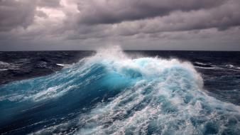 Clouds nature sea selective coloring waves wallpaper