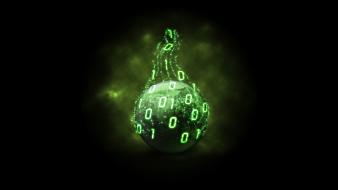 Earth binary digital art green knowledge wallpaper