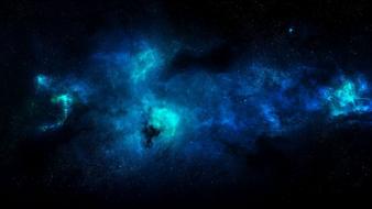 Earthbound blue digital art outer space planets wallpaper