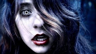 Fantastic brunettes fantasy red lipstick vampire