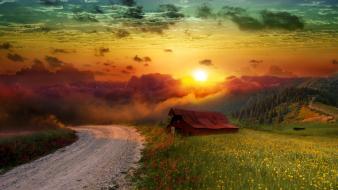Great sunset landscape wallpaper