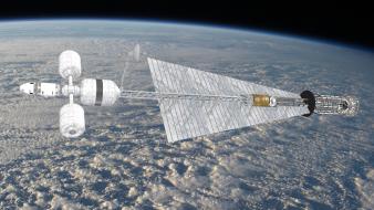 Ican-ii nuclear outer space spaceships technology wallpaper