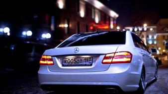 Mercedes benz e-class russia white wallpaper