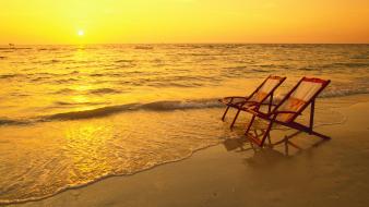 Sunset beach scenes wallpaper