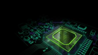 Tesla chips chipset computers green wallpaper