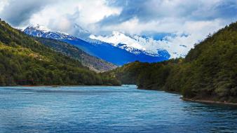 Andes baker chile patagonia clouds wallpaper