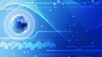 Blue technology wallpaper