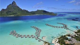 Bora beaches houses landscapes nature wallpaper