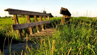 Bridges countryside grass sunny warm wallpaper