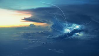 Clouds concept art digital fantasy light wallpaper