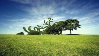 Creative design digital art fantasy grass wallpaper
