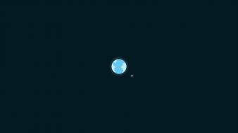 Earth moon minimalistic planets revolution wallpaper