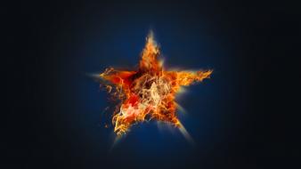 Firestar blue burn fire night wallpaper