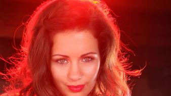 Holly peers pinup files magazine backlit brunettes faces wallpaper