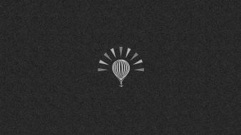 Hot air balloons minimalistic monochrome wallpaper