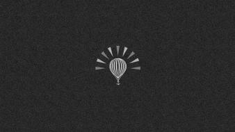 Hot air balloons minimalistic monochrome wallpaper