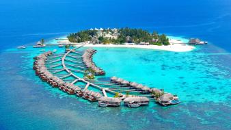 Islands landscapes paradise sea wallpaper