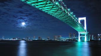 Japan rainbow bridge tokyo cityscapes wallpaper