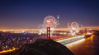 San francisco fireworks landscapes wallpaper