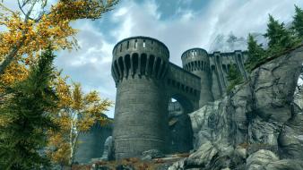 The elder scrolls v: skyrim castles landscapes wallpaper