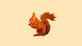 Abstract digital art squirrels vector wallpaper