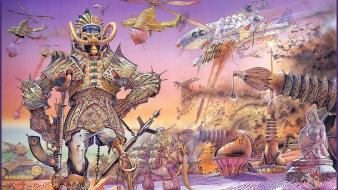 Artwork landscapes paintings psychedelic surrealism wallpaper