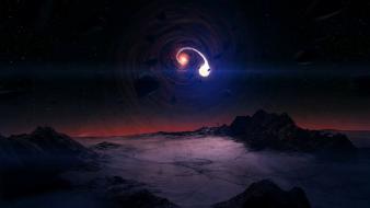 Black hole landscapes wallpaper