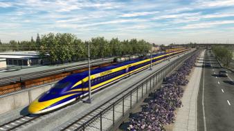 Bullet train railroads wallpaper