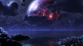 Cosmo futuristic outer space science fiction wallpaper