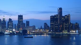 Detroit cityscapes nature wallpaper