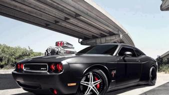 Dodge challenger srt8 notbland big block black tuning wallpaper