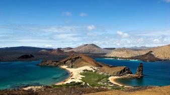 Ecuador galapagos beaches beige blue wallpaper