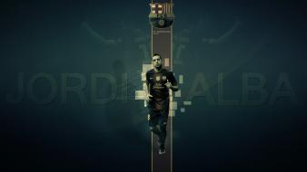 Fc barcelona jordi alba blaugrana football players soccer wallpaper
