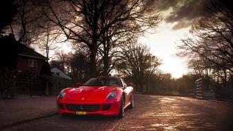 Ferrari 599 red street wallpaper