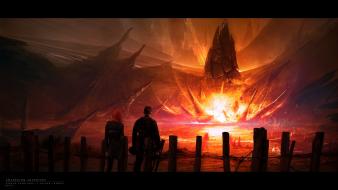 Kuldar leement adventure awakening digital art flames wallpaper