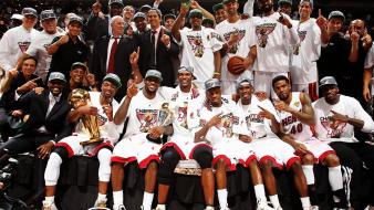 Miami heat nba basketball player celebration wallpaper