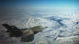Mount damavand qaher-313 f-313 aircraft aviation landscapes wallpaper