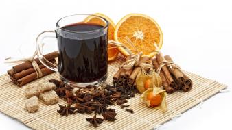 Mulled wine beverages cinnamon food nature wallpaper