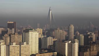 North korea pyongyang architecture buildings cityscapes wallpaper