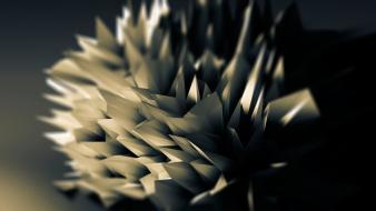3d art abstract depth of field geometry monochrome wallpaper