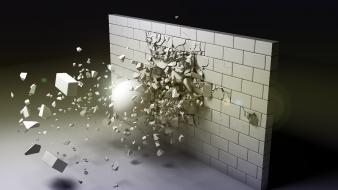 Broken wall wallpaper